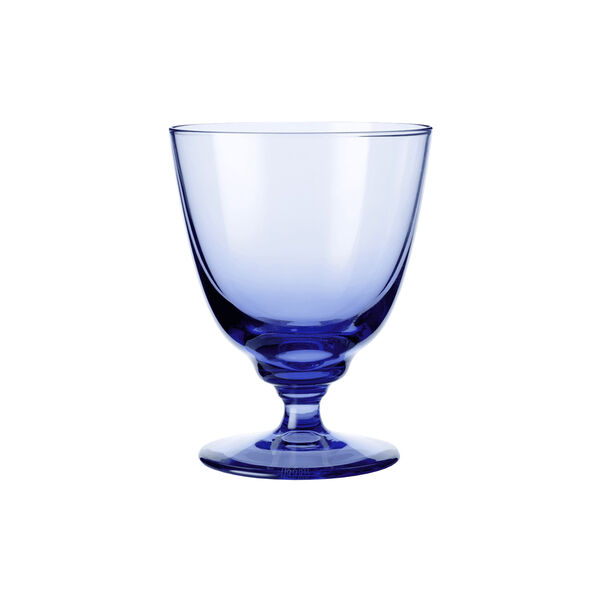Flow glass med stett, m&oslash;rk bl&aring;, Holmegaard