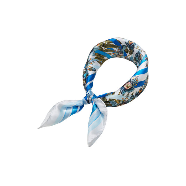 Striped skjerf, bl&aring;, Flora Danica Denmark