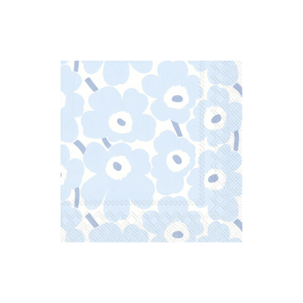 Lunsjserviett Marimekko Mini Unikko, lysebl&aring;, Vinding