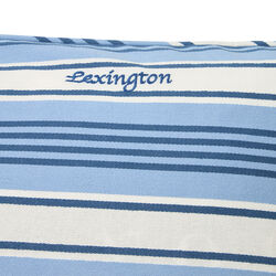 Striped Organic Cotton Twill Cushion Cover, blue/white, Lexington