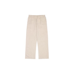 POSEY wide mid-rise linen pants - GOTS/Vegan, yarndyed - light feather gray, KnowledgeCotton Apparel 