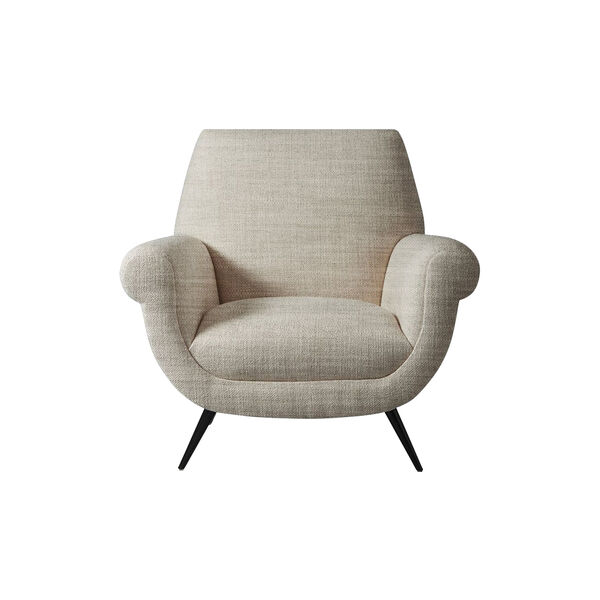 Marcello lenestol, dublin oatmeal/svart st&aring;l base, Jonathan Adler