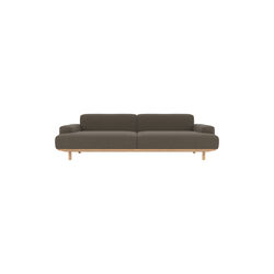 Reason 2.5 Seater Sofa, Crush Boucl&eacute; 40/natural oiled oak, Bruunmunch Furniture
