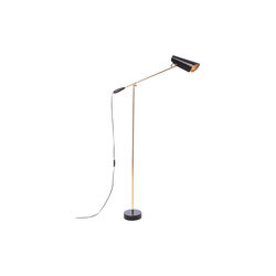 Birdy gulvlampe, sort/messing, Northern