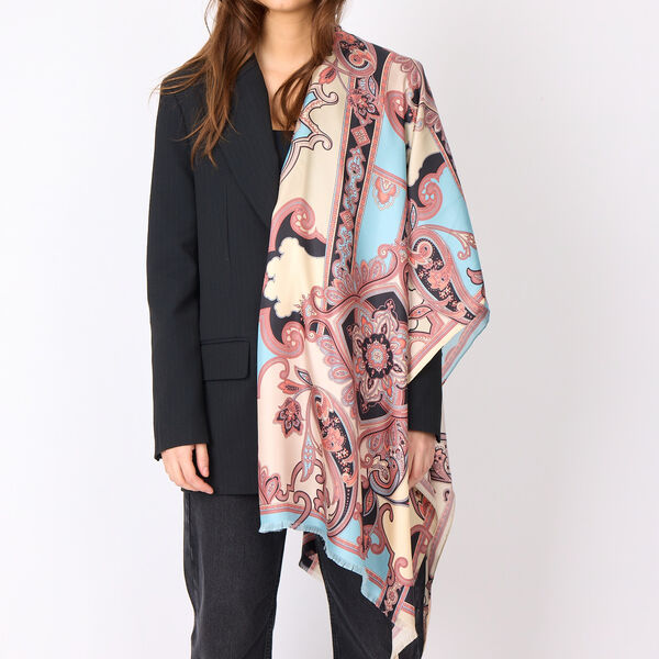 ROYAL PAISLEY skjerf, black/pastel, Bella Ballou