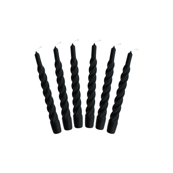 Candles With A Twist lys, matt black, Kunstindustrien