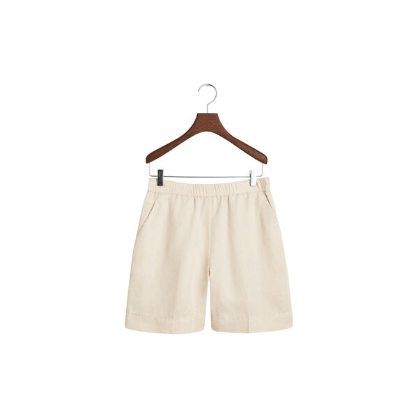 Relaxed Fit Linen Blend Pull-On Shorts, putty, Gant