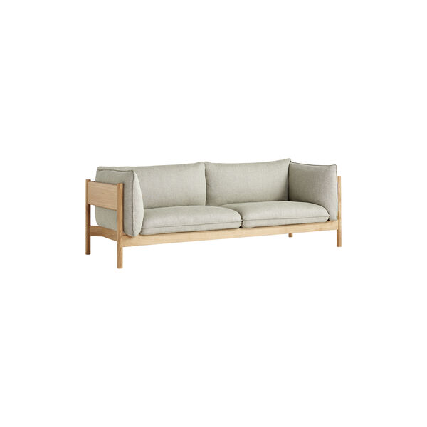 Arbour Eco 3 seter sofa, re-wool 408/eik, HAY