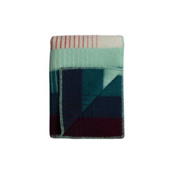 &Aring;smund Gradient Pledd, Red/Turquoise, R&oslash;ros Tweed