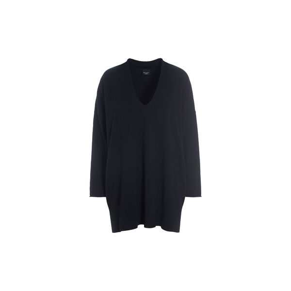 Saku blusse med v-hals, black, BITTE KAI RAND