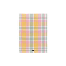 Checked Linen/Cotton Kitchen Towel, yellow/green/pink, Lexington