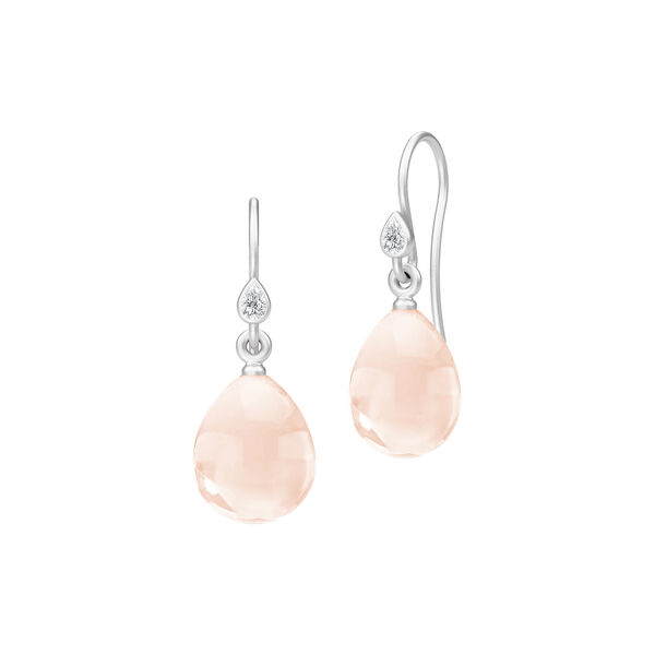 Prima Ballerina &oslash;reringer, rhodium/blush, Julie Sandlau