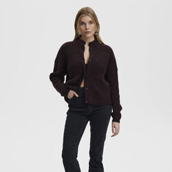 AlphaGZ short cardigan, redwine melange, Gestuz