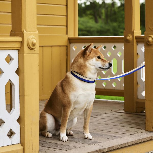 HAY Hundeb&aring;nd, blue/off-white, HAY