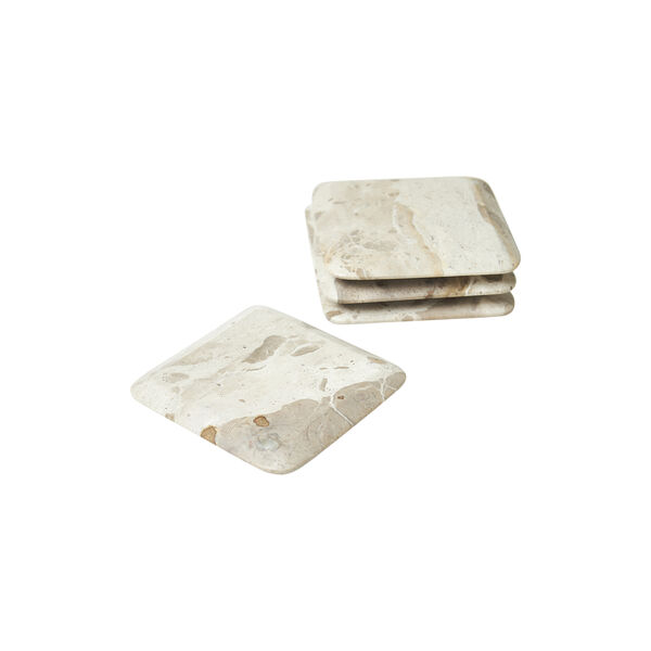 Coaster glassunderlag 4 stk., beige, Jakobsdals