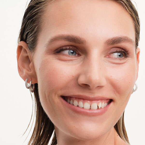 Classic Satin Hoops, Philippa Studios