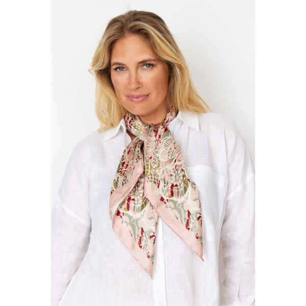 FUNKY LACE Scarf, pink/olive/cream, Bella Ballou