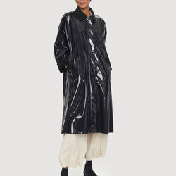 Lacquer lang jakke, black, BITTE KAI RAND