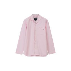 Unisex pyjamassett i &oslash;kologisk bomull, rosa/hvit, Lexington