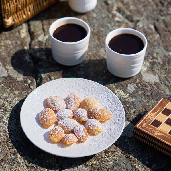 Lace tallerken 20 cm, white, Mateus