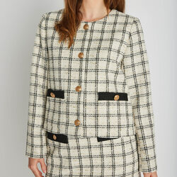 Chacha jacket, black/off white, PBO