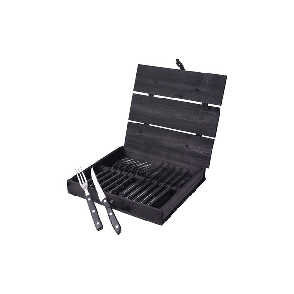 Old Farmer Classic biff/grillbestikk, st&aring;l/sort, Gense