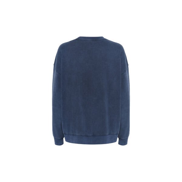DiegoMW Logo Emb. sweater, dark blue random wash, My Essential Wardrobe