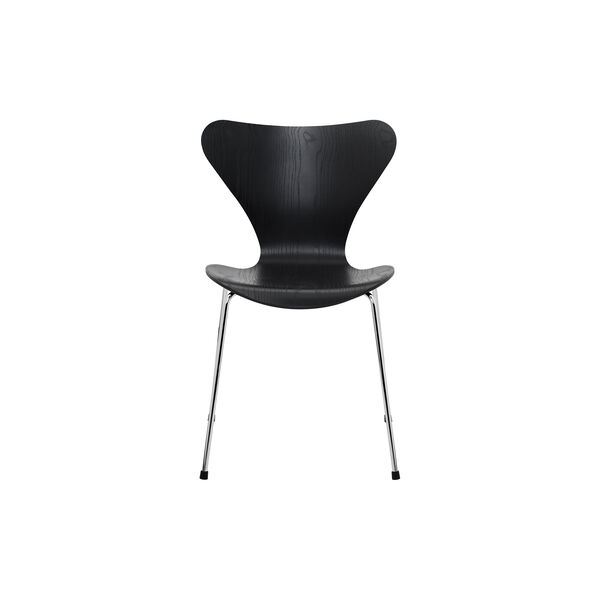 Serie 7&trade; 3107 farget stol, black/chrome, Fritz Hansen