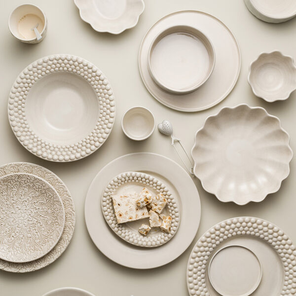 Oyster sk&aring;l 18x16 cm, sand, Mateus