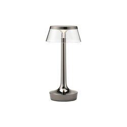 Bon Jour Unplugged Table Lamp, black chrome, Flos