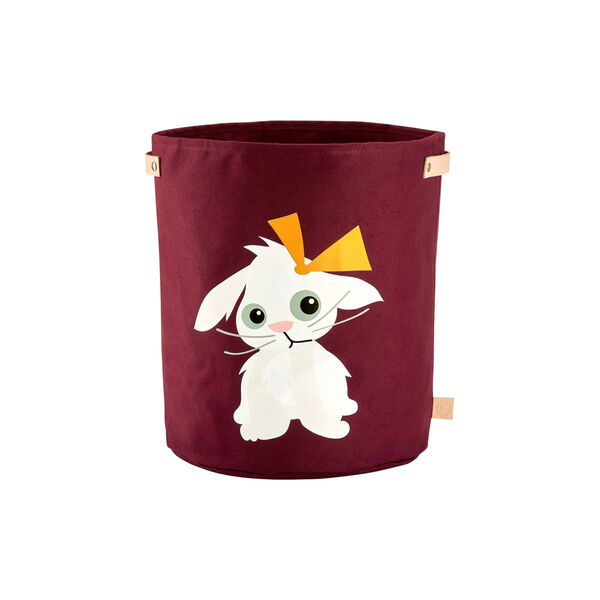 Kanin stoffkurv, aubergine, Blafre