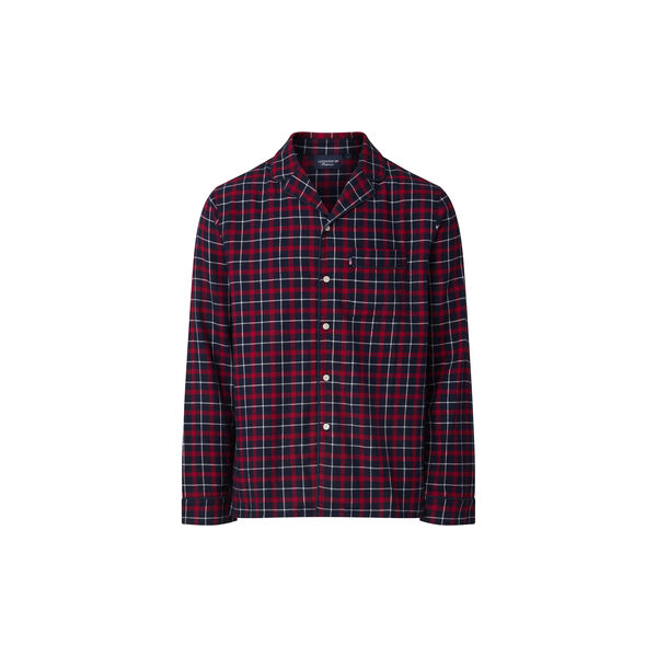 Ethan Organic Cotton Checked Flannel Pyjamassett, blue/red, Lexington