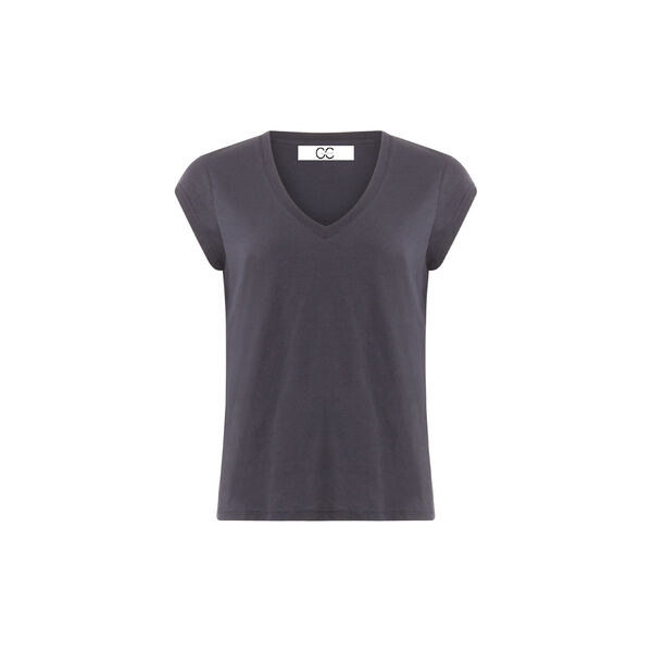 CC Heart Basic V-neck T-shirt, night sky blue, Coster Copenhagen