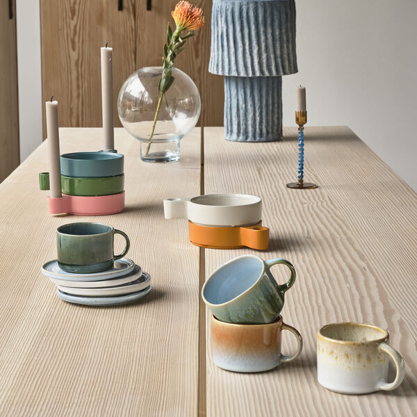 Styles krus med hank 2 stk., gr&oslash;nn/bl&aring;, Villa Collection