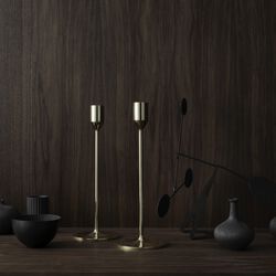 Nattlight lysestake liten, messing, Skultuna