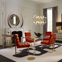 Meurice rektangel lysekrone, messing/gull, Jonathan Adler