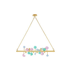 Globo 6 Light Linear taklampe, multi, Jonathan Adler