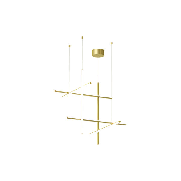 Coordinates Suspension 3 taklampe, anodized champagne, Flos