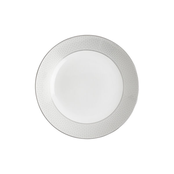 Gio Platinum pastatallerken, hvit/s&oslash;lv, Wedgwood