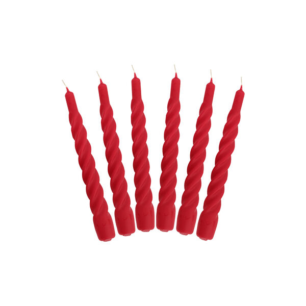 Candles With A Twist lys, matt red, Kunstindustrien