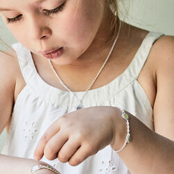 Bloom Mini Armb&aring;nd med blomst, solgul, Th. Marthinsen