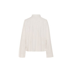 JannieMW shirt, snow white w. stripe, My Essential Wardrobe
