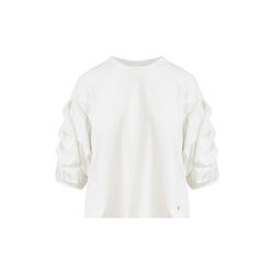 Bluse Mix med puffete ermer, off-white, Coster Copenhagen