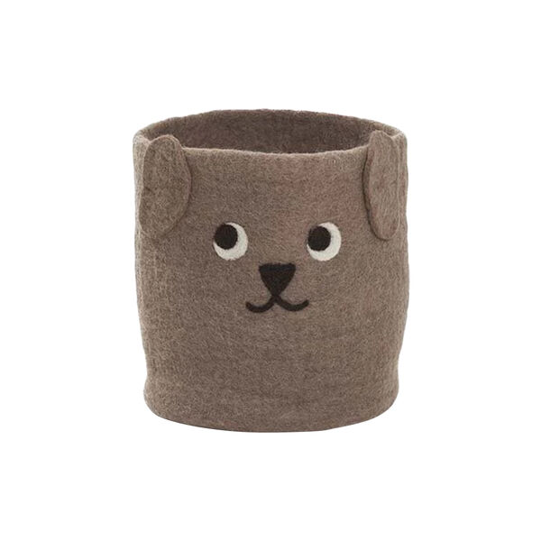 Filtet kurv, valp gr&aring;, Klippan Yllefabrik