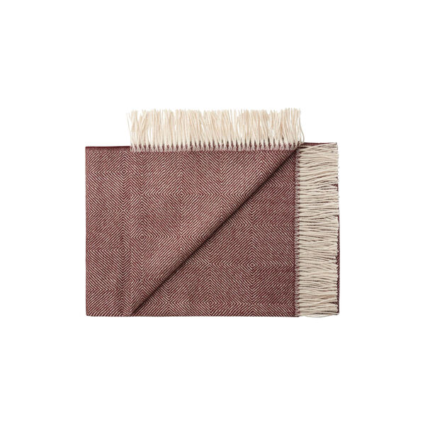 La Paz pledd, old bordeaux 0640, Silkeborg Uldspinderi