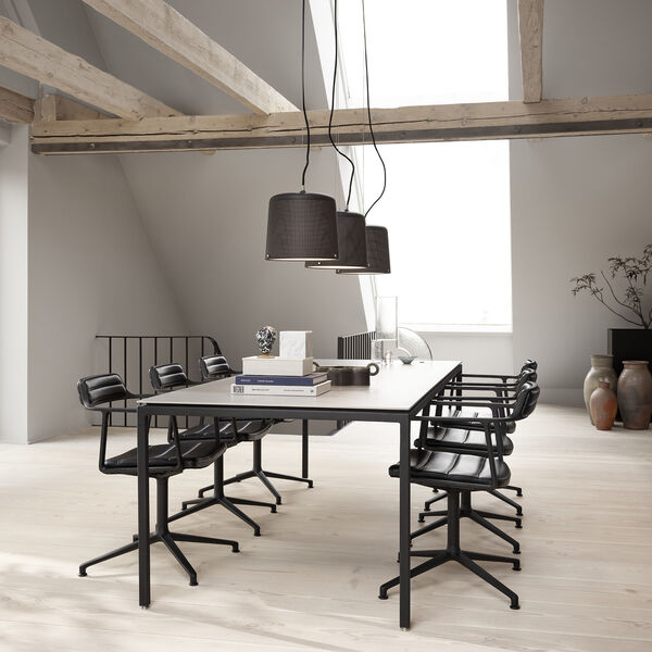 Vipp972 spisebord, sort/gr&aring;, Vipp