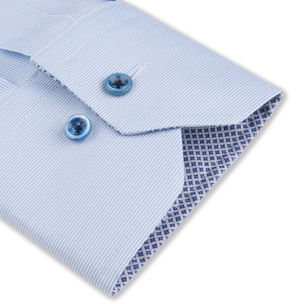 Fitted Body C75 RM cuff Contrast, light blue stripe, Stenstr&ouml;ms