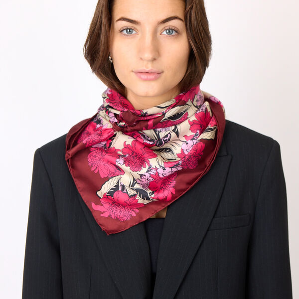 PEONY skjerf, pink/green, Bella Ballou