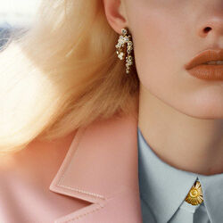 LOST EMBER EARRINGS, gullbelagte/lysegule, House of Vincent