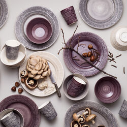 Stripes tallerken 20 cm, grey, Mateus